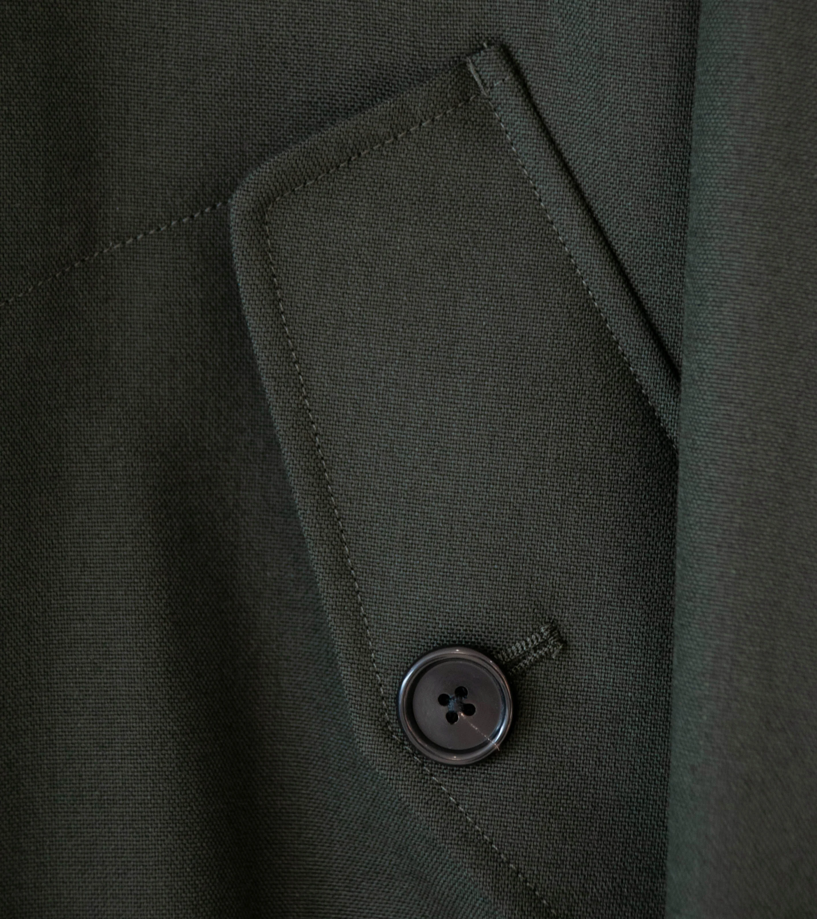 Margaret Howell 'Zip Through Bomber Jacket' (Pewter Double Twisted Wool) - Image 4