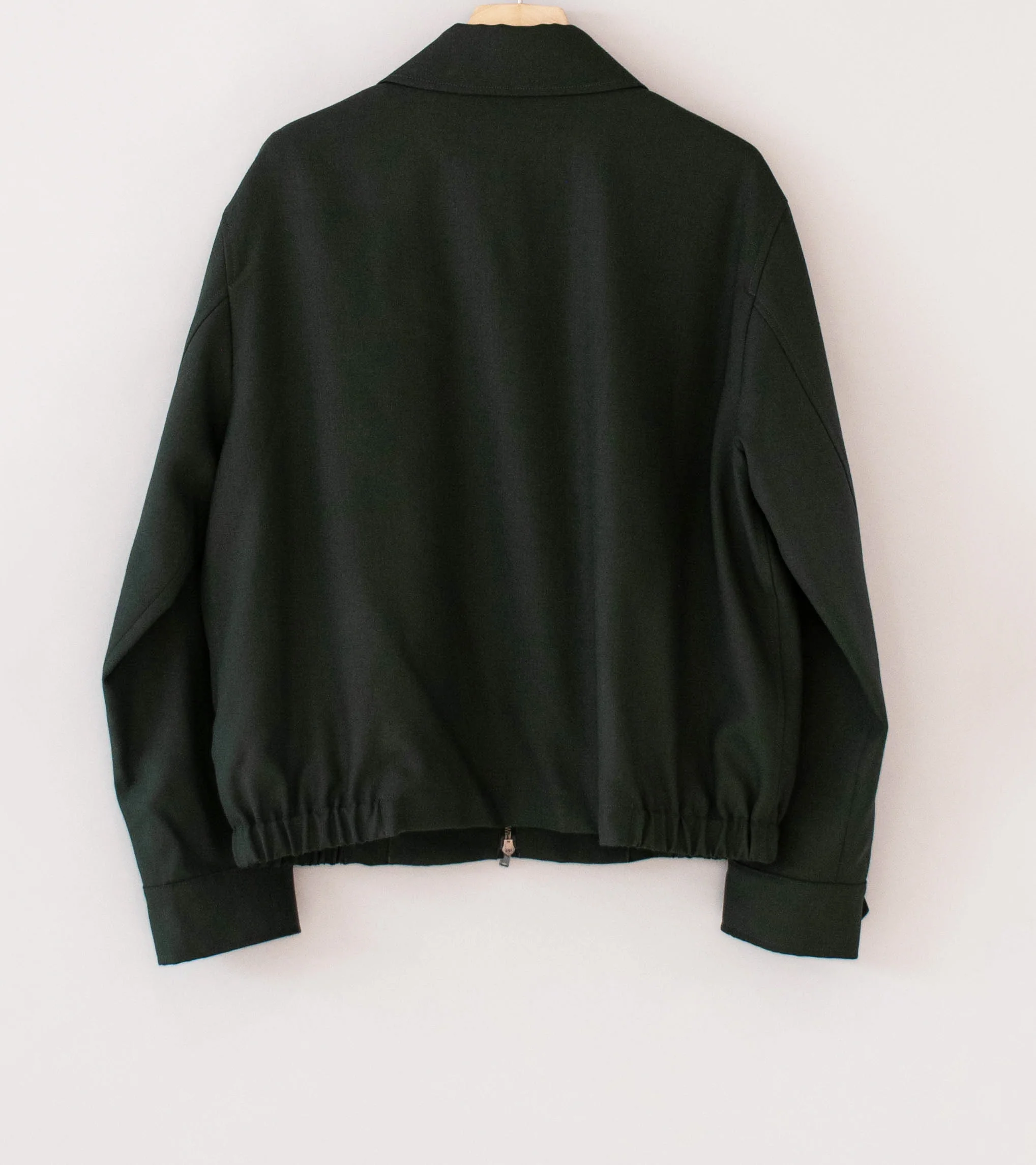 Margaret Howell 'Zip Through Bomber Jacket' (Pewter Double Twisted Wool) - Image 7