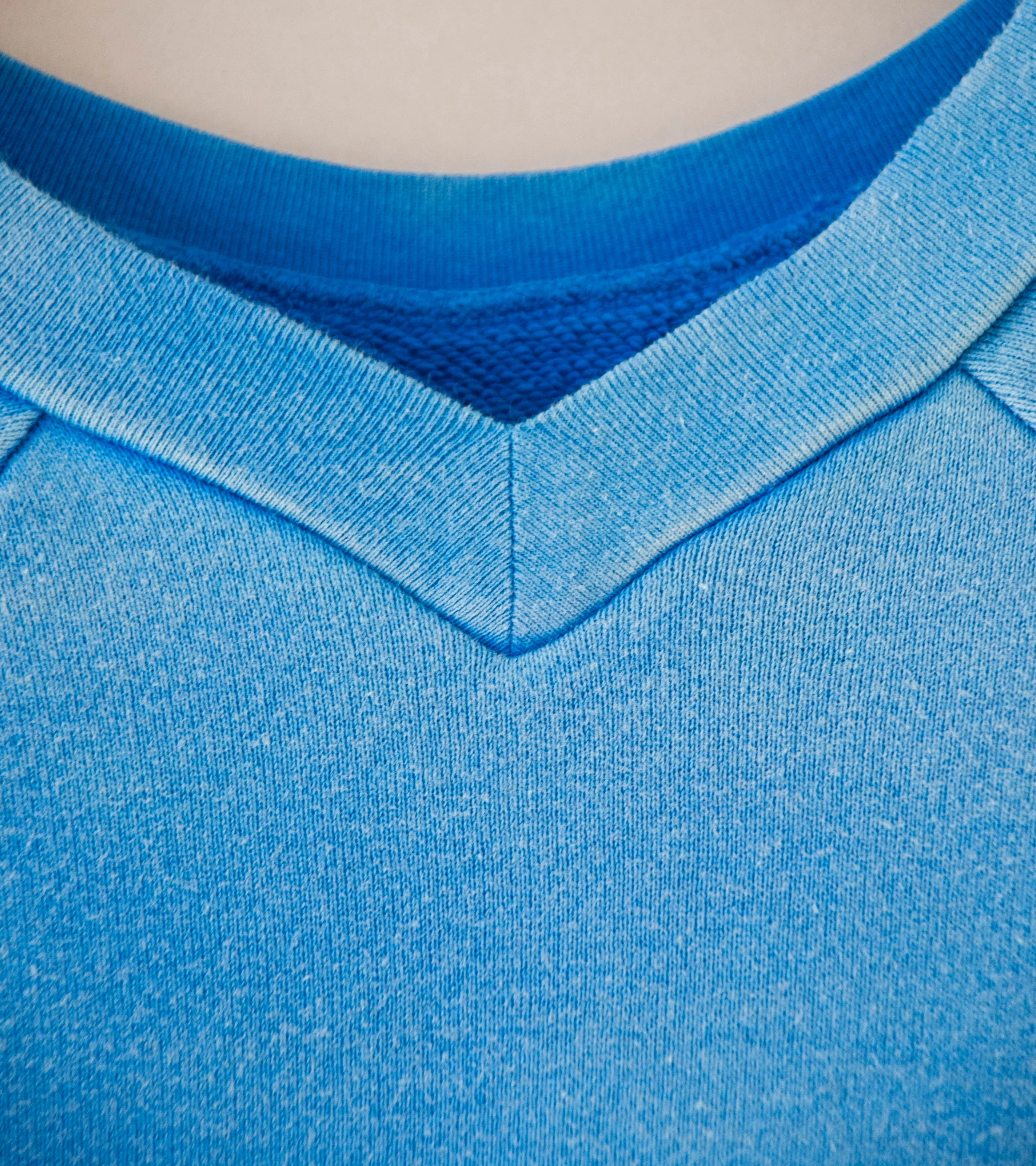Niceness 'NAJA Distressed Sweat Double Front Pullover' (Blue) - Image 7