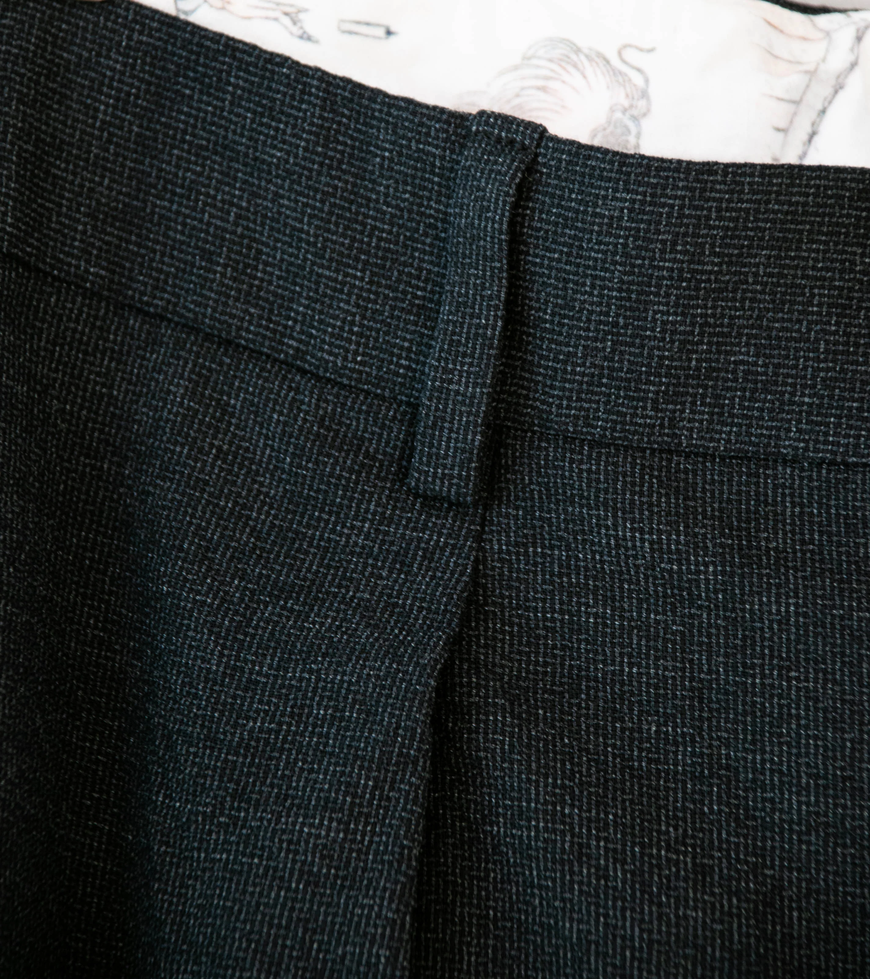 Niceness 'T.SCHENKER Flying V Mélange Herringbone Trousers' (Charcoal) - Image 3