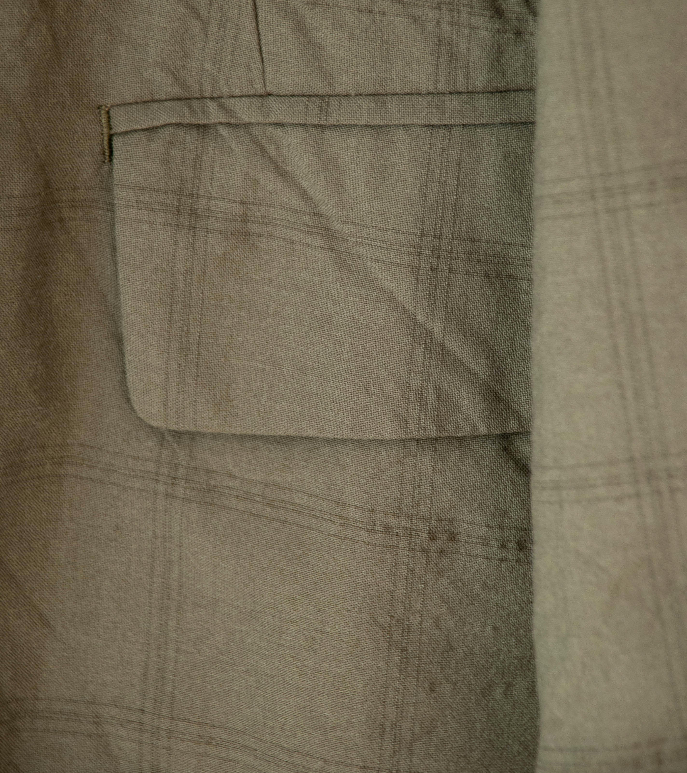 Niceness 'W.ROLAND Clover Leaf Check Jacket' (Khaki) - Image 5