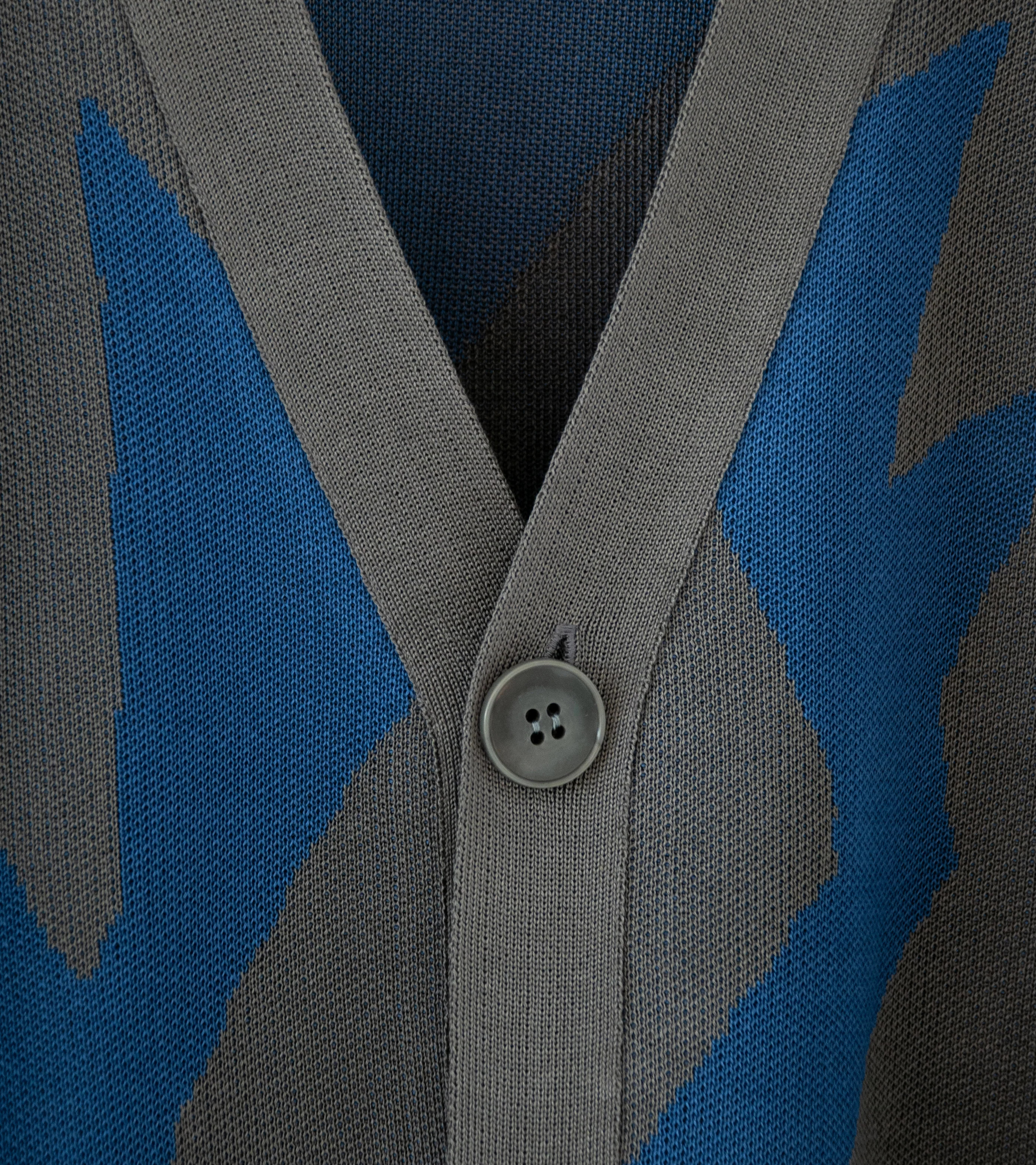Offering ' Pattern Knit Cardigan' (Blue Grey) - Image 7