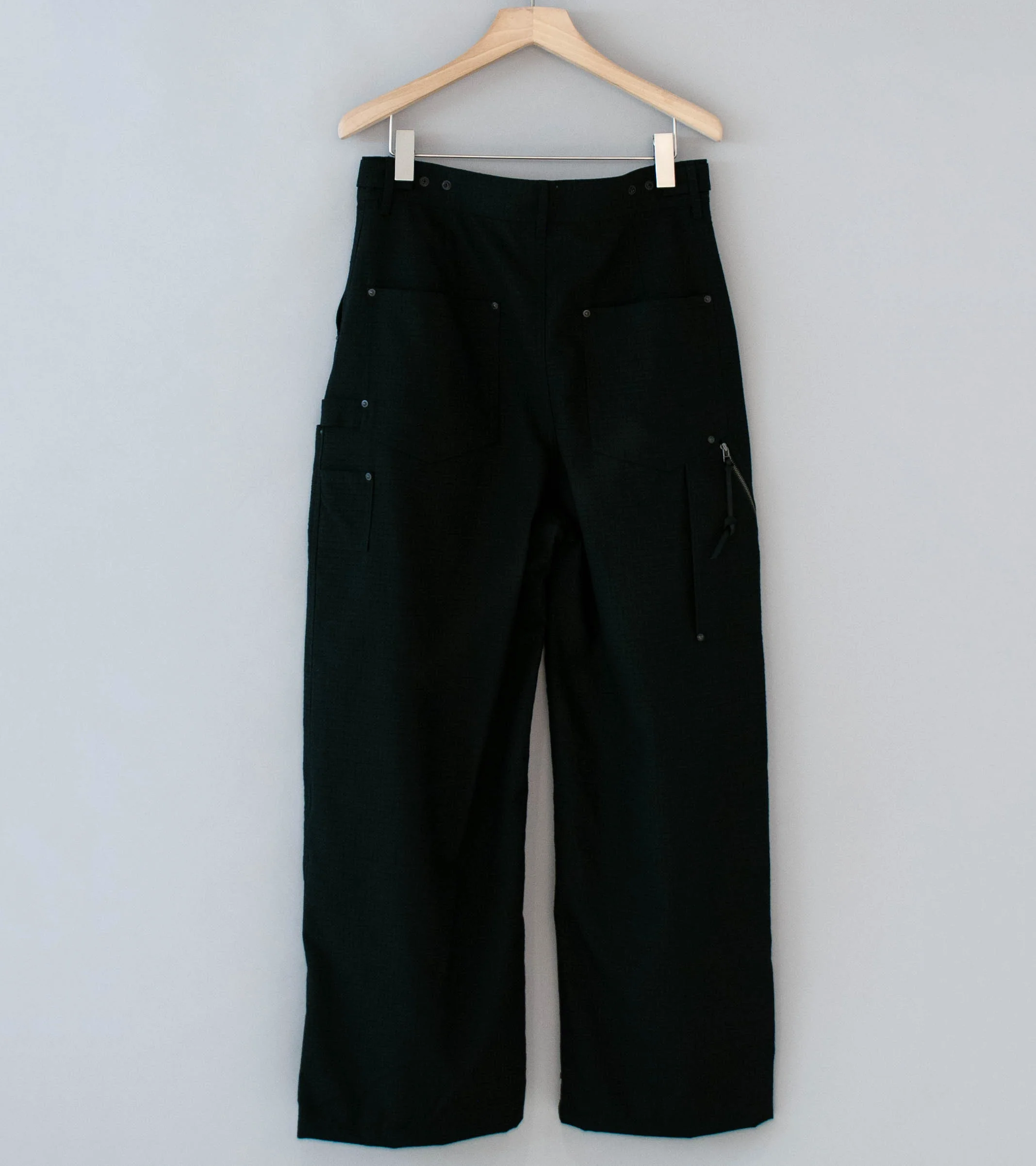 Product Twelve 'High Count Wool Ripstop Pants' (Black) - Image 8