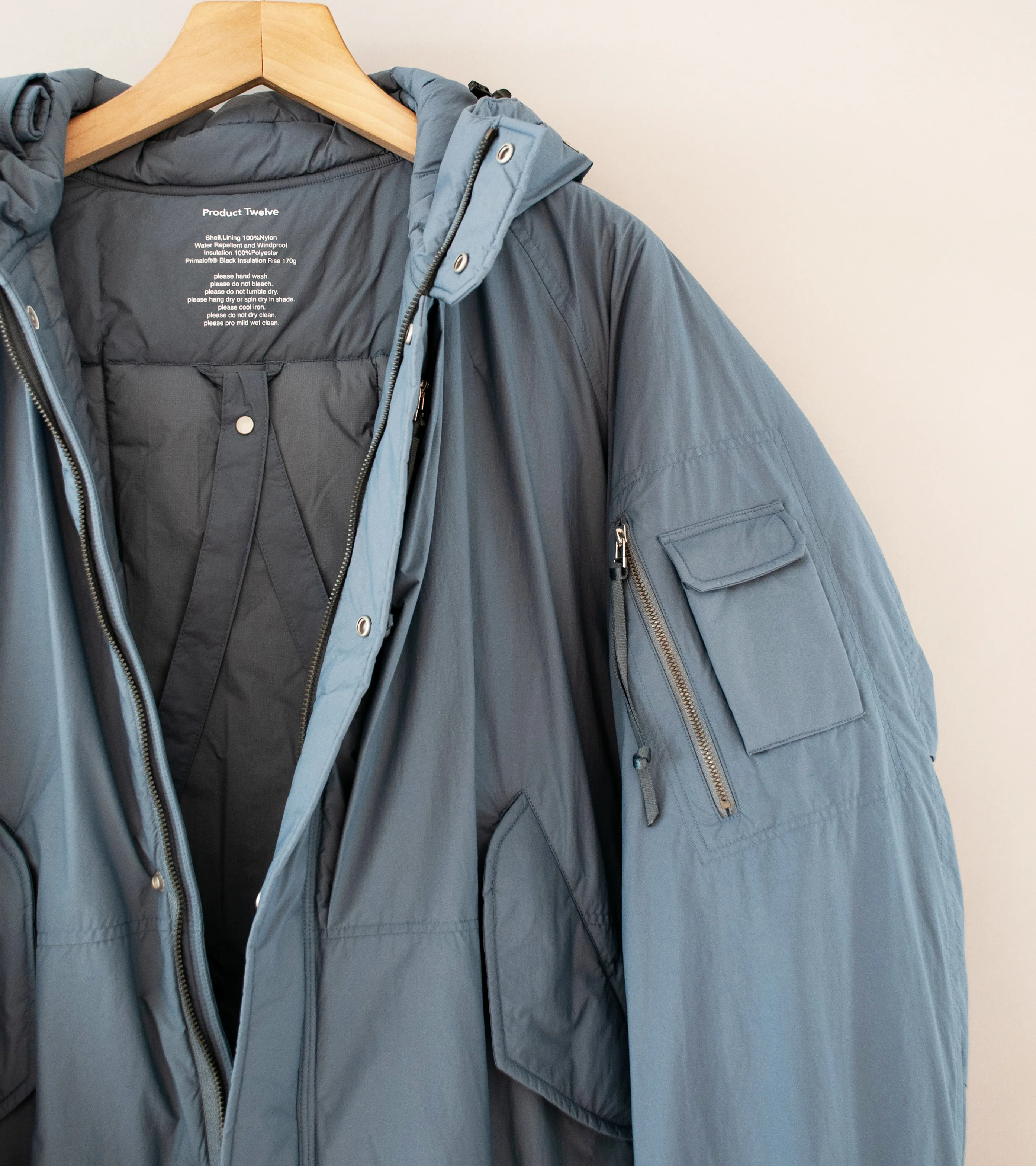 Product Twelve 'Primaloft Puffer Coat' (Grey) - Image 3