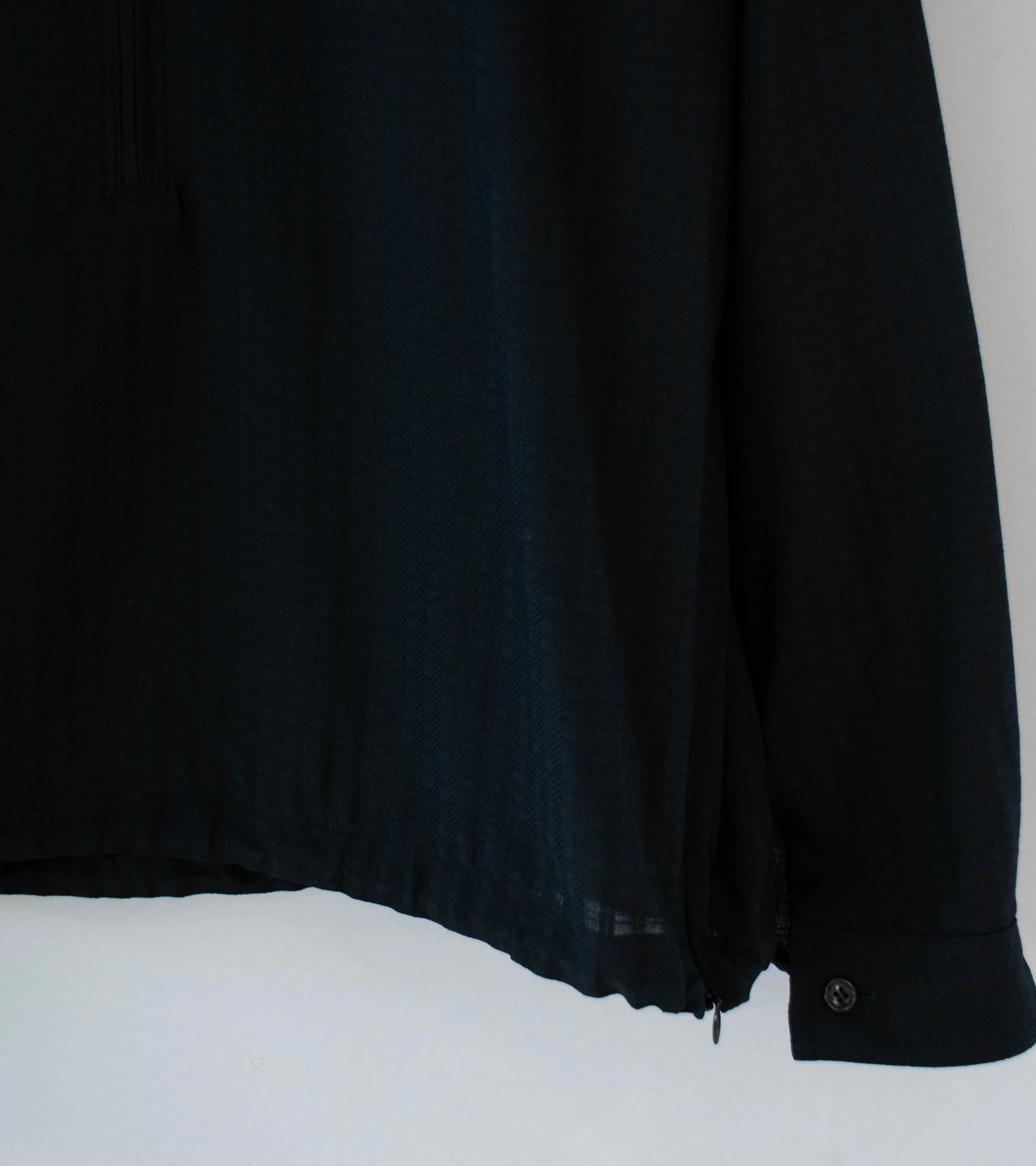 Product Twelve 'Techno Wool Sucker Half Zip Shirt' (Black) - Image 3