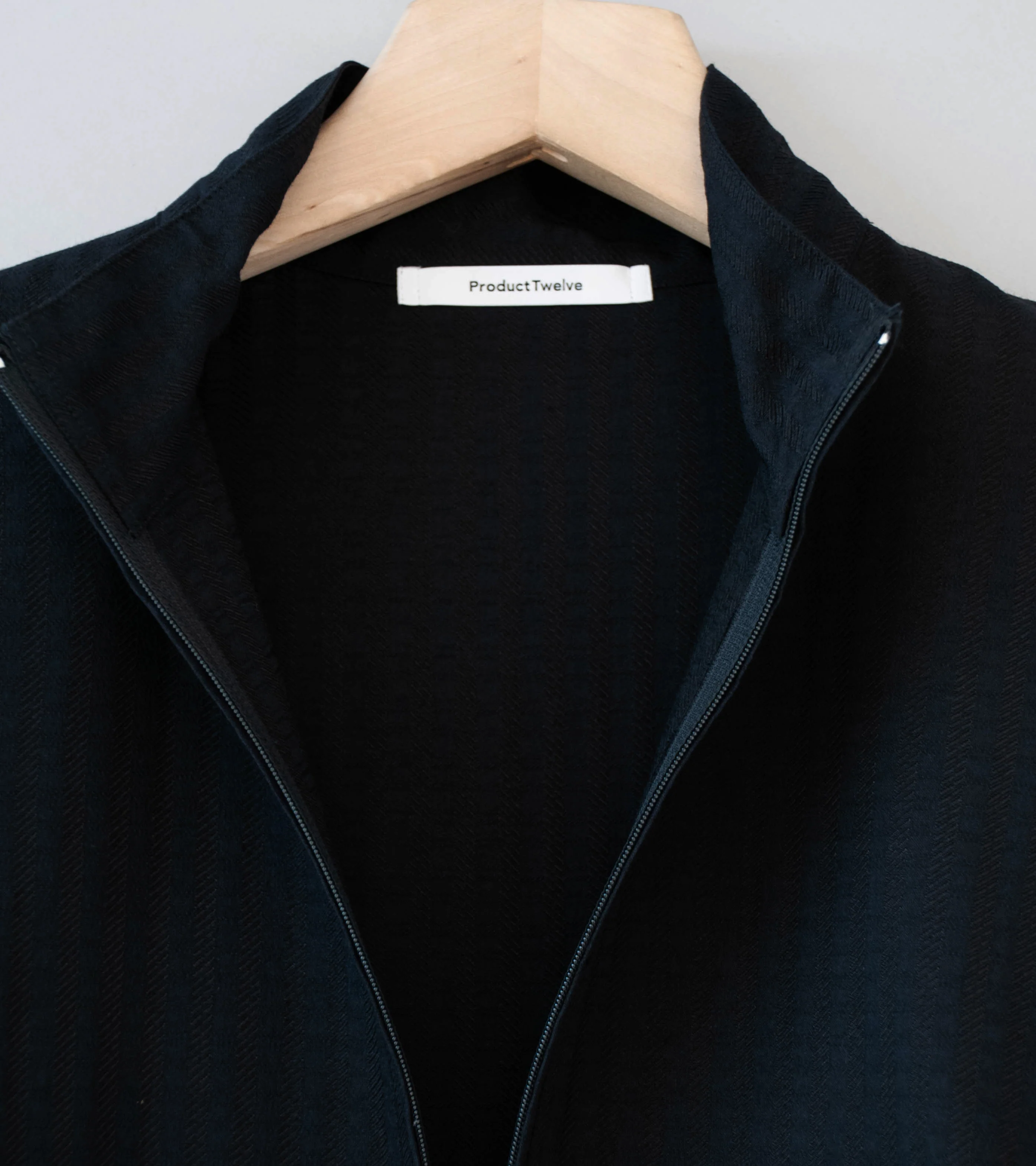 Product Twelve 'Techno Wool Sucker Half Zip Shirt' (Black) - Image 6