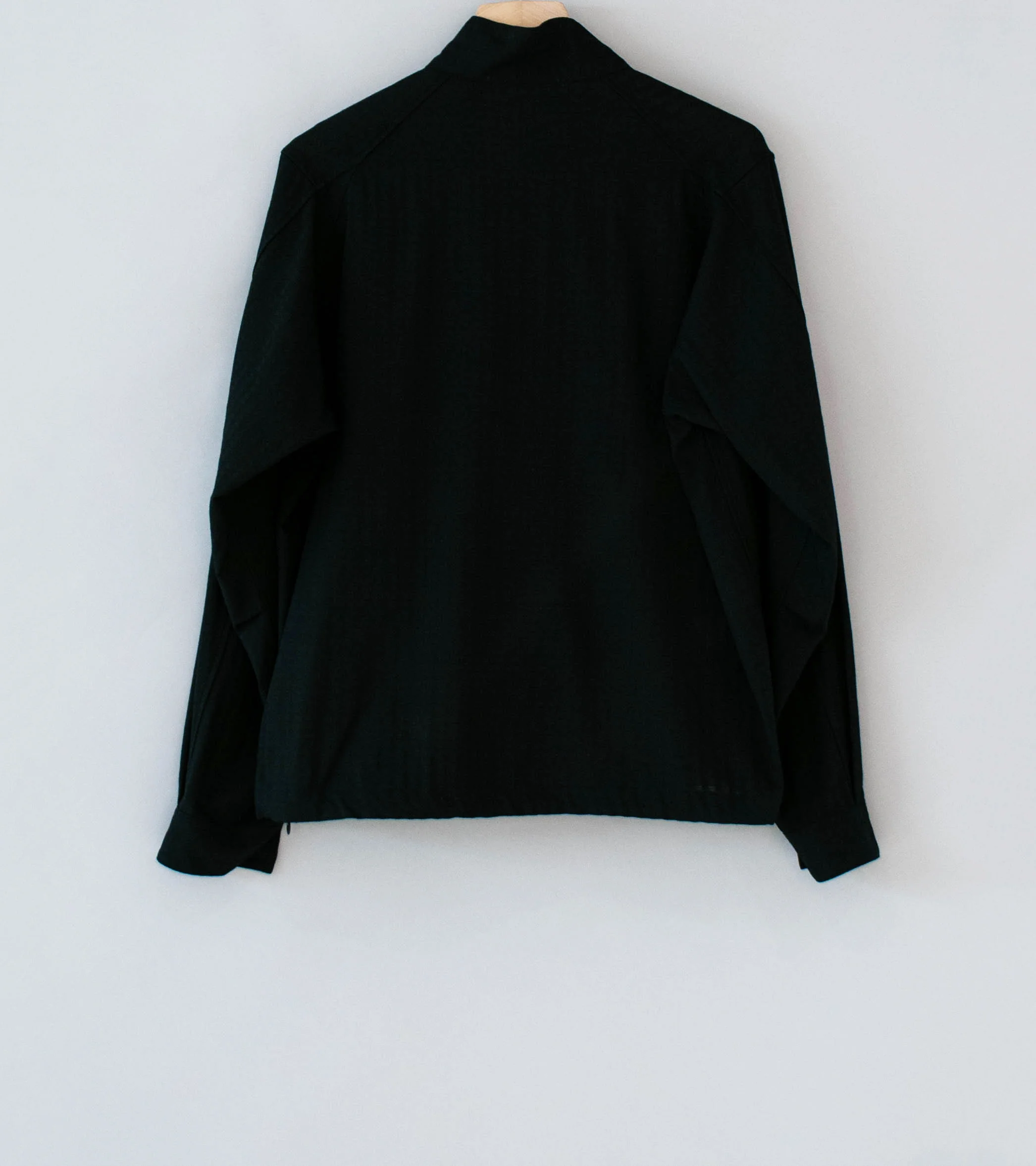 Product Twelve 'Techno Wool Sucker Half Zip Shirt' (Black) - Image 7