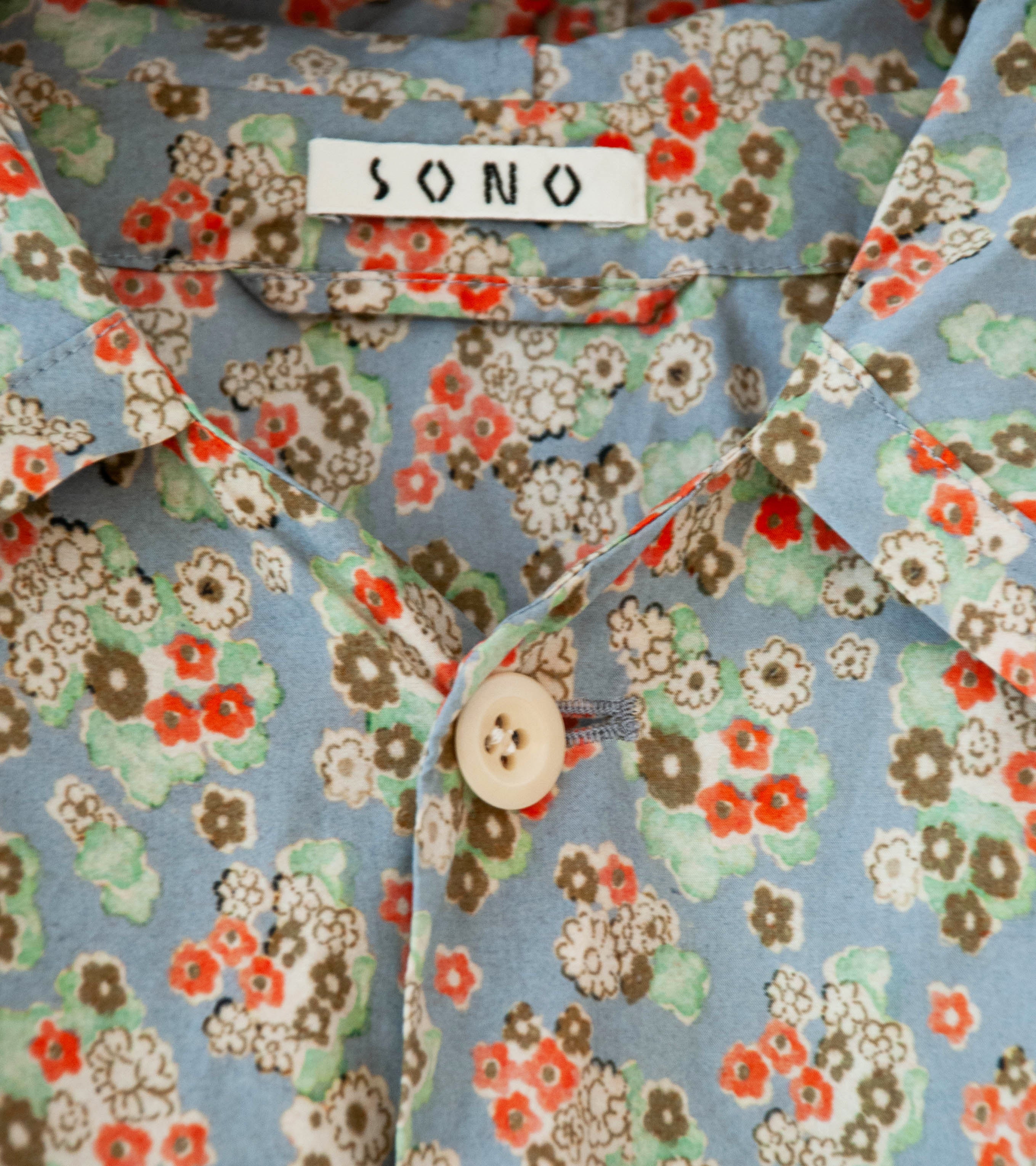 Sono 'Huckle Hoodie' (Dust Blue Floral Cotton) - Image 8