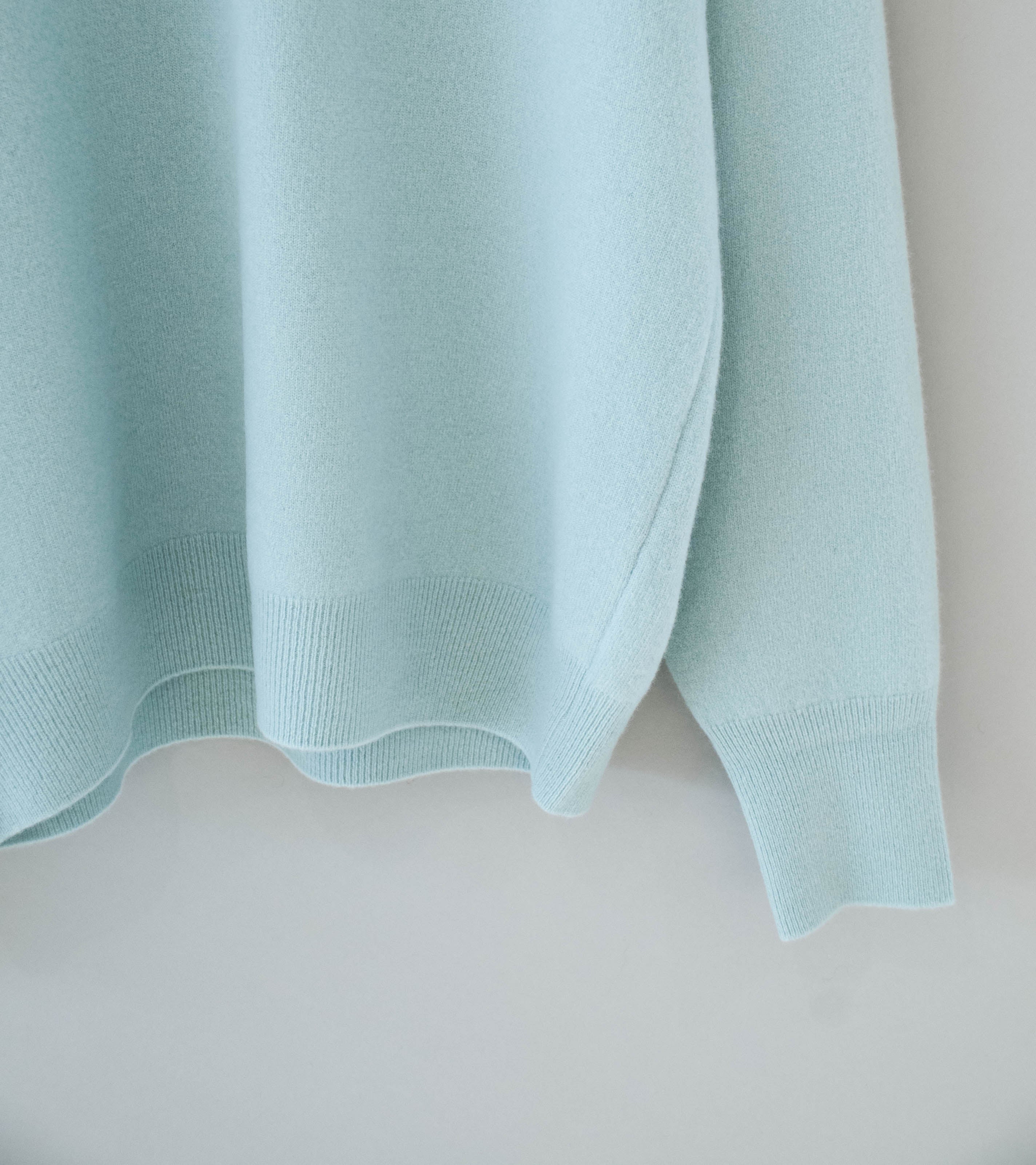 Stein 'Extra Fine Wool Knit Polo LS' (Blue) - Image 3