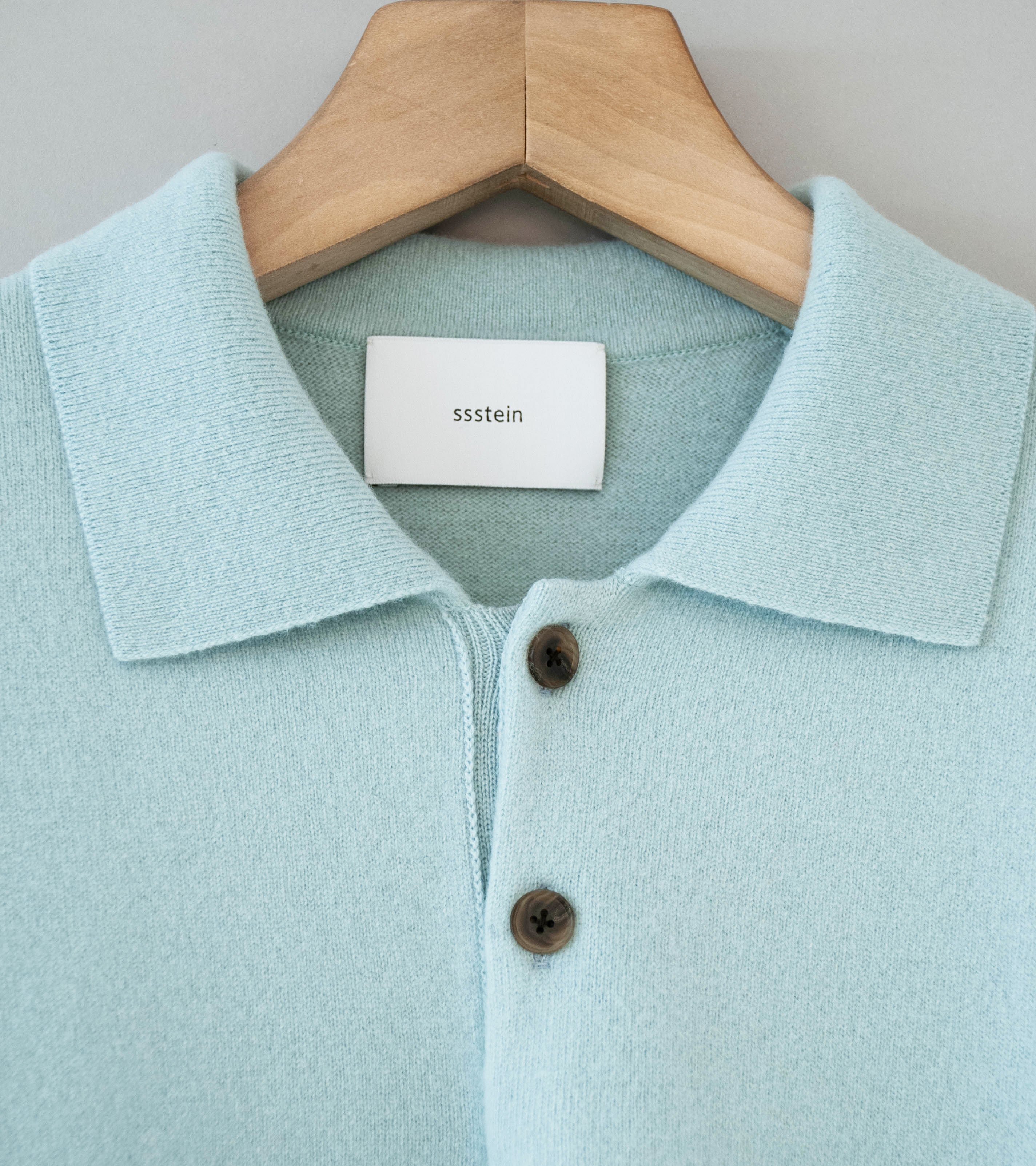 Stein 'Extra Fine Wool Knit Polo LS' (Blue) - Image 5