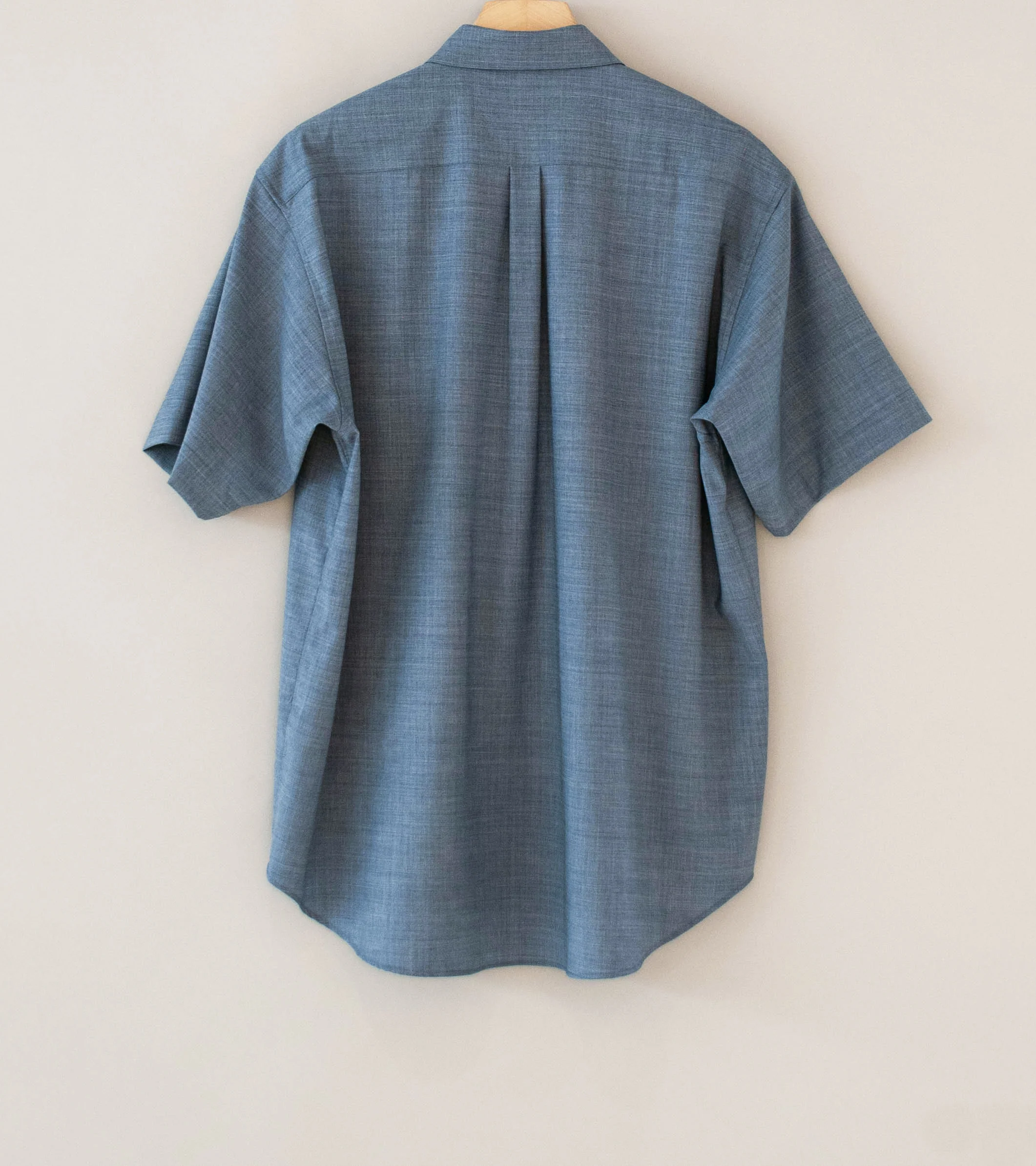 Stein 'Extra Fine Wool Oversized SS Shirt' (Blue) - Image 5