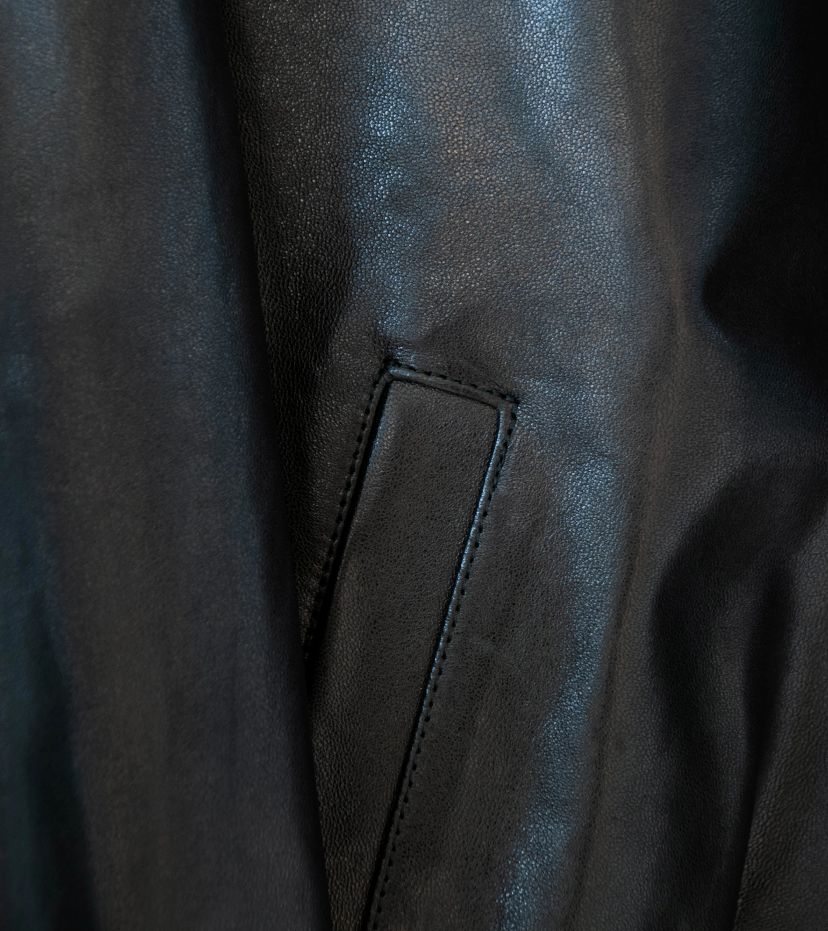 Stein 'Lamb Leather Light Zip Jacket' (Black) - Image 4