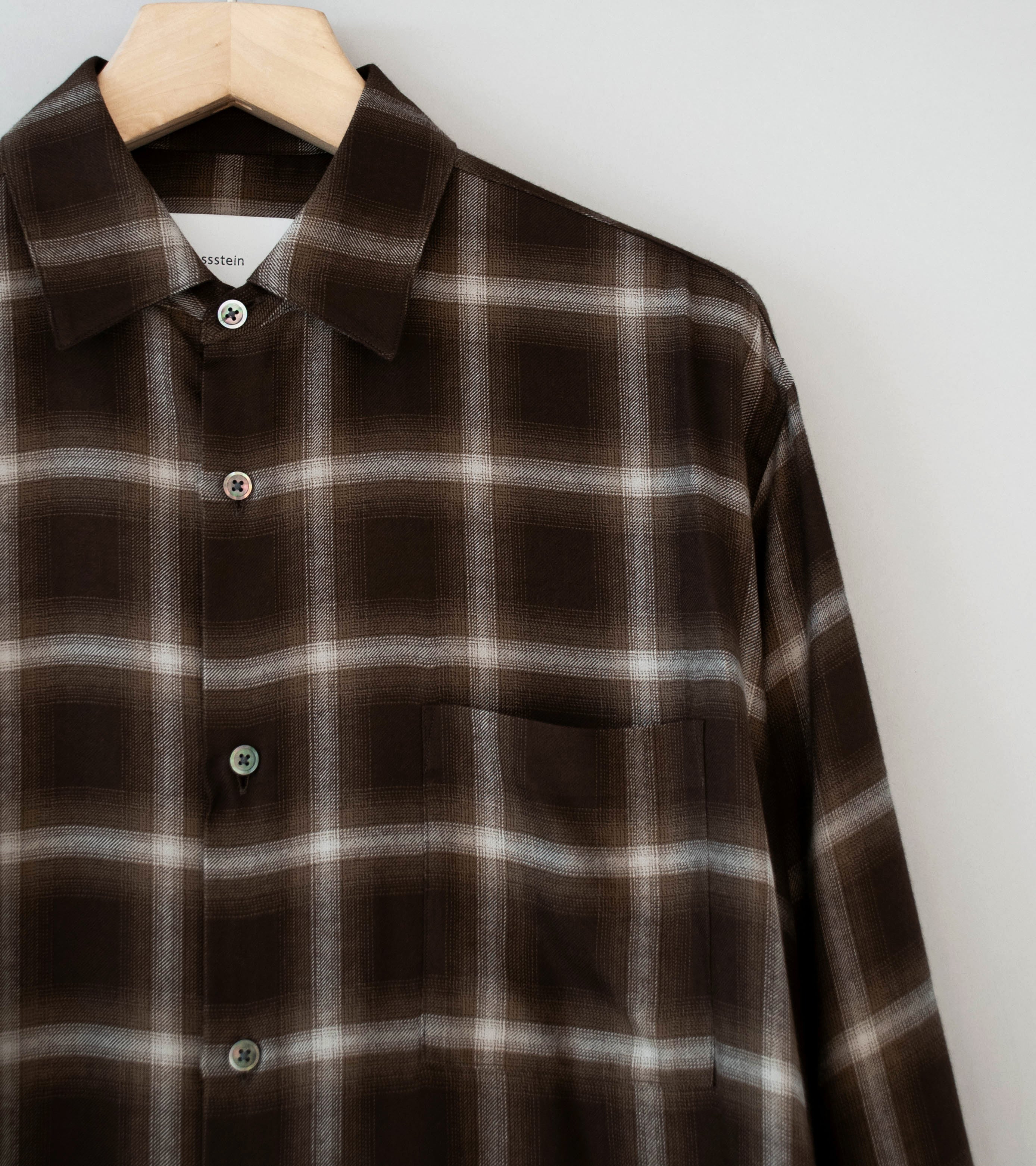 Stein 'Ly/Vis Check Oversized Shirt' (Brown Ombre) - Image 2