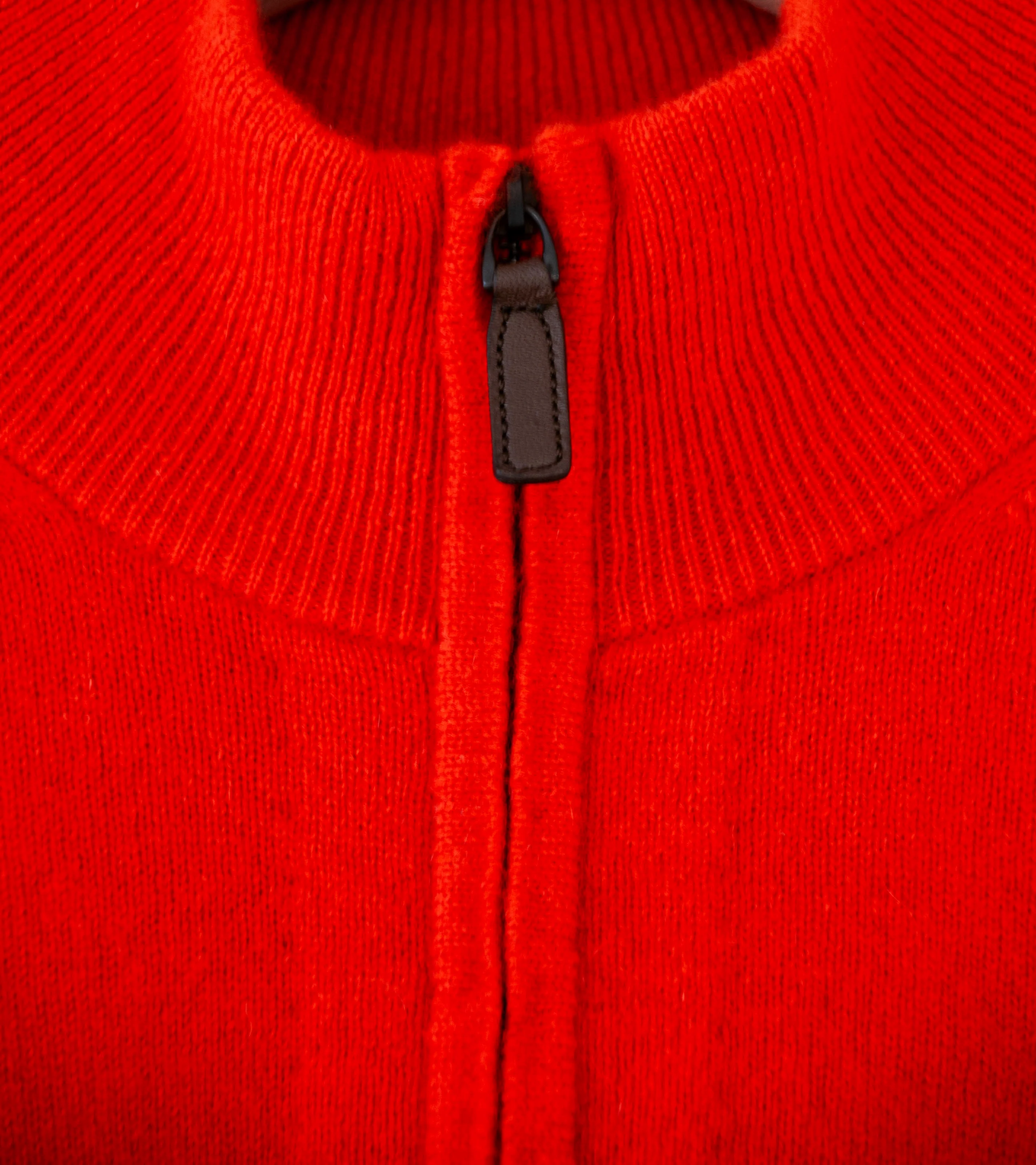 Stein 'Pure Cashmere Knit Half Zip LS' (Red) - Image 7