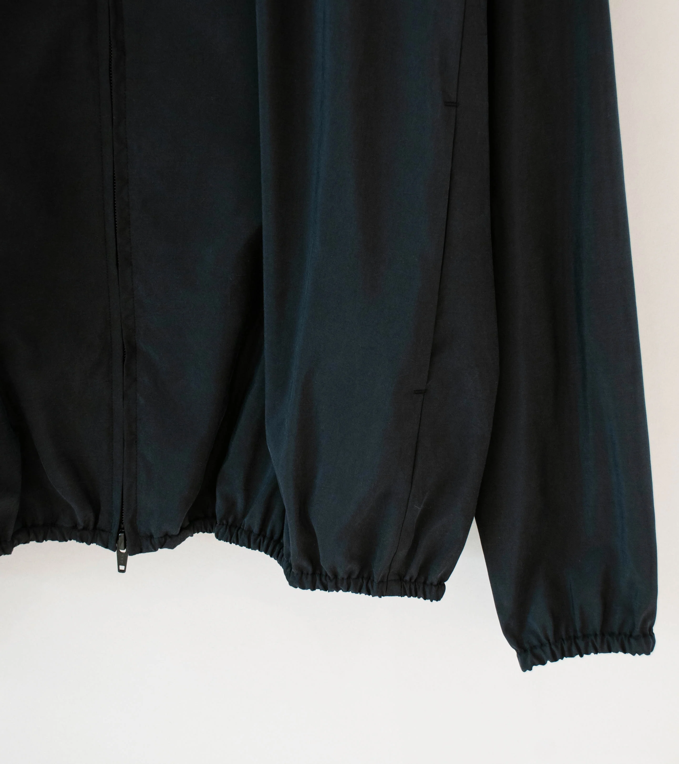 Stein 'Silk Nylon Collared Zip Jacket' (Black) - Image 3