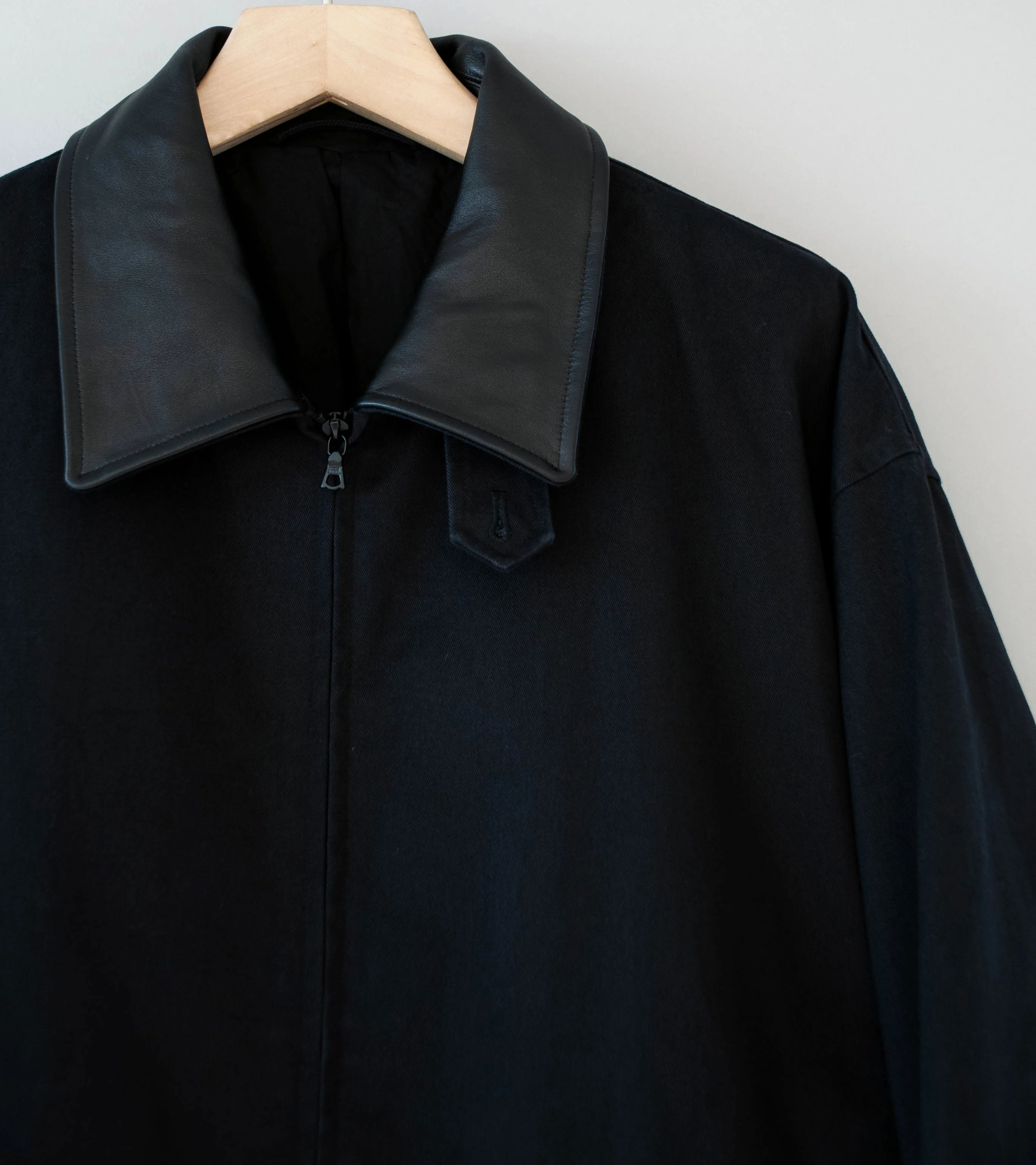 Stein 'Sulfur Dyed Brushed Chino Zip Jacket' (Black) - Image 2