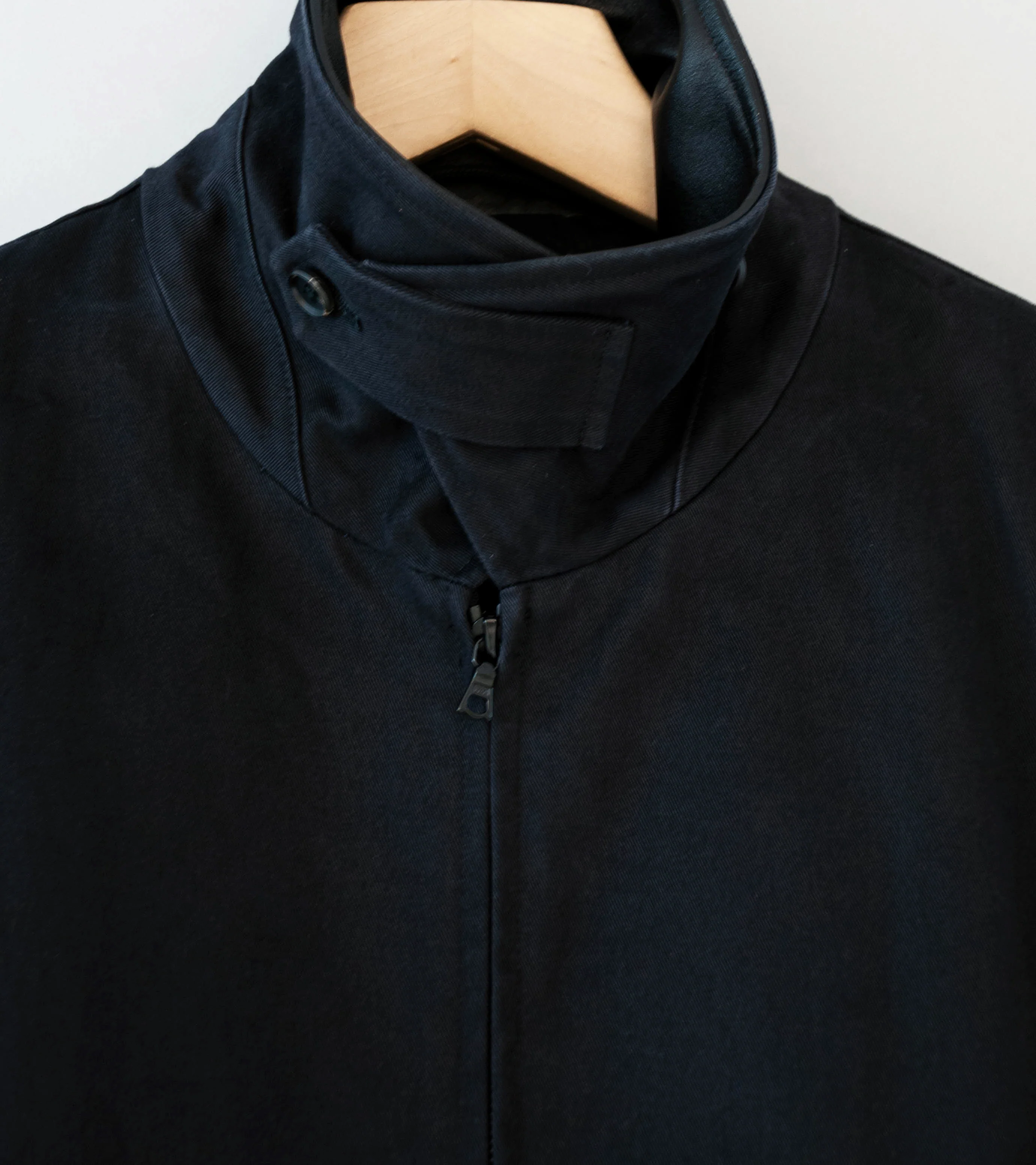 Stein 'Sulfur Dyed Brushed Chino Zip Jacket' (Black) - Image 7