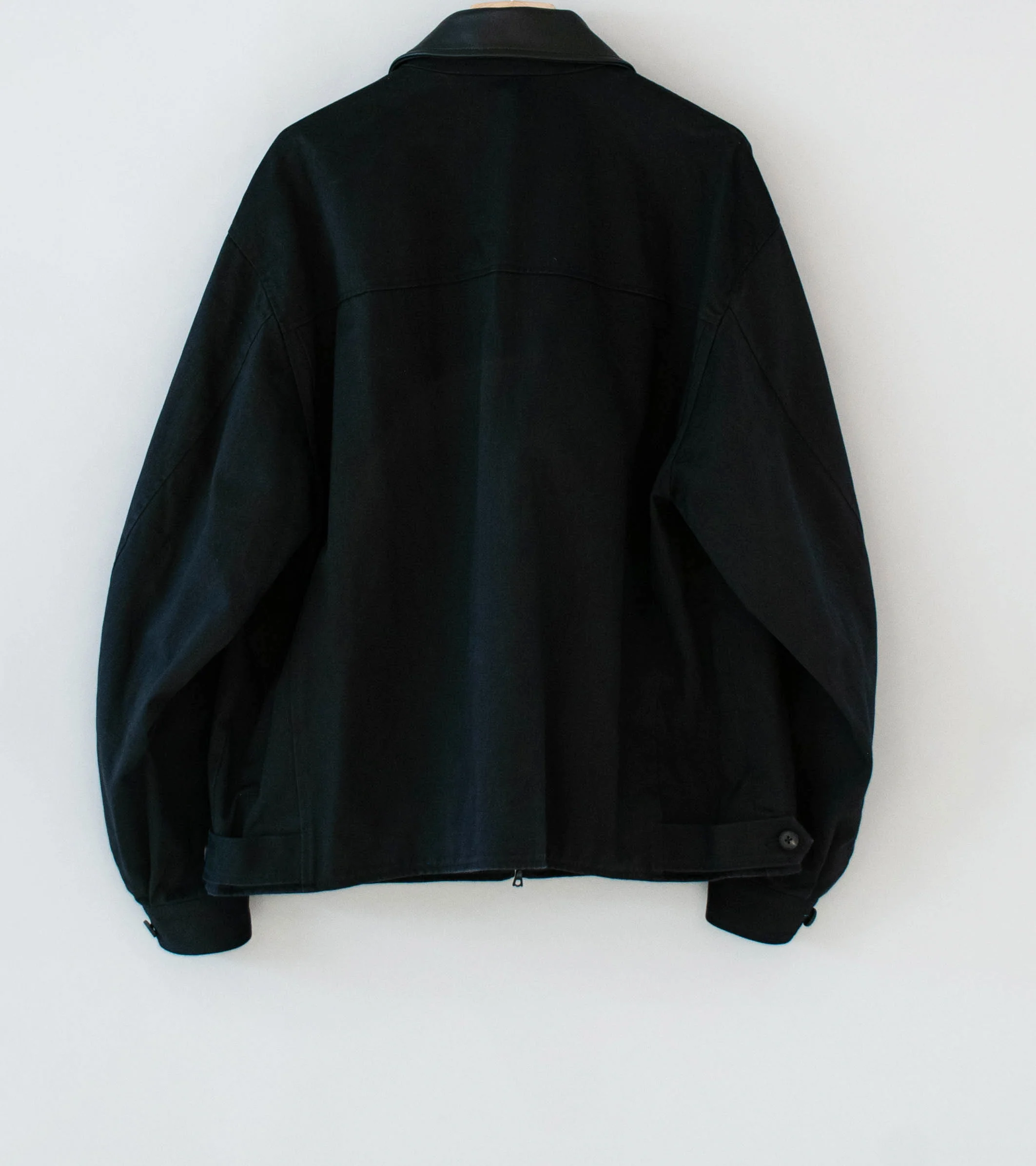 Stein 'Sulfur Dyed Brushed Chino Zip Jacket' (Black) - Image 9