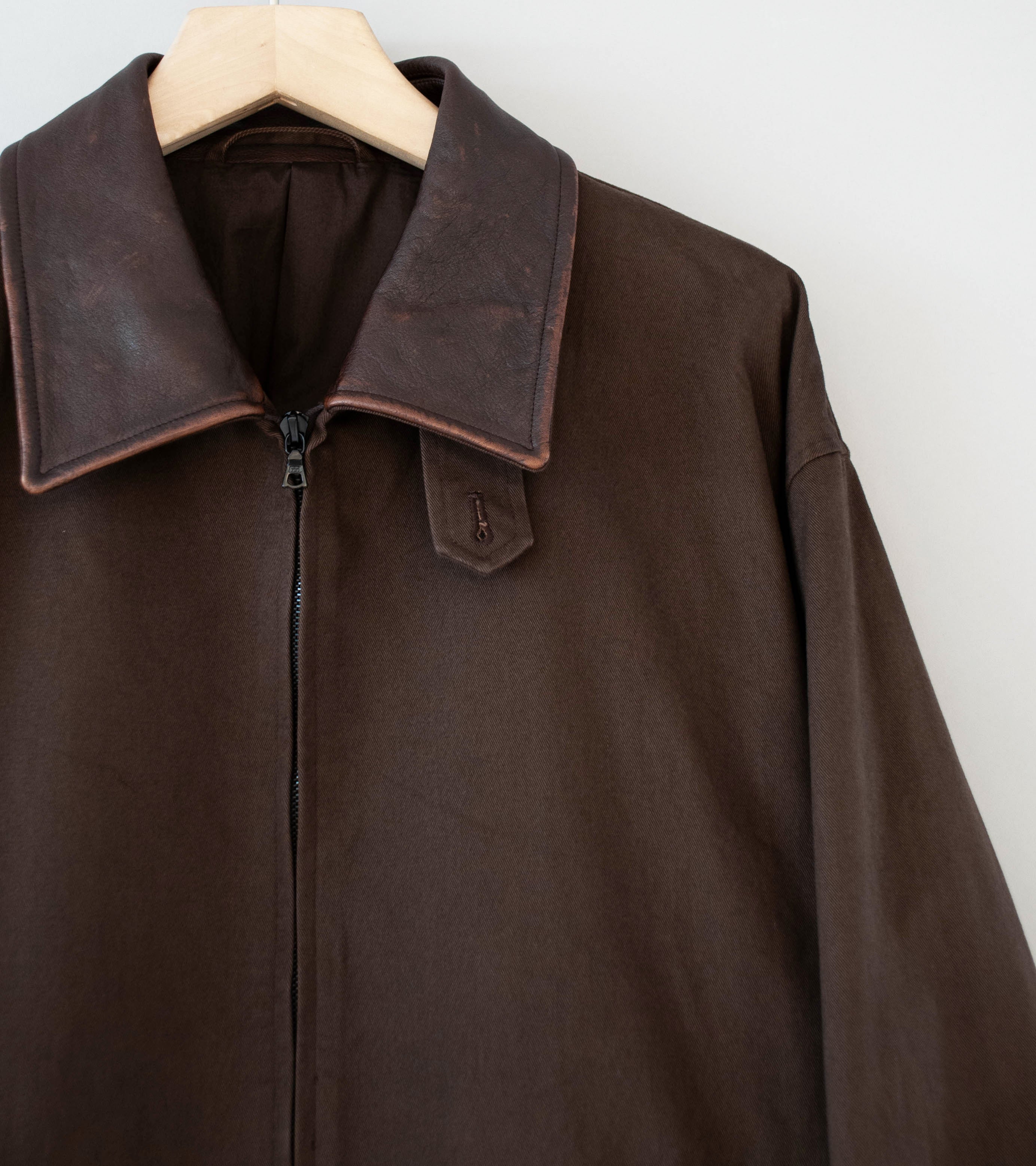 Stein 'Sulfur Dyed Brushed Chino Zip Jacket' (Brown) - Image 2