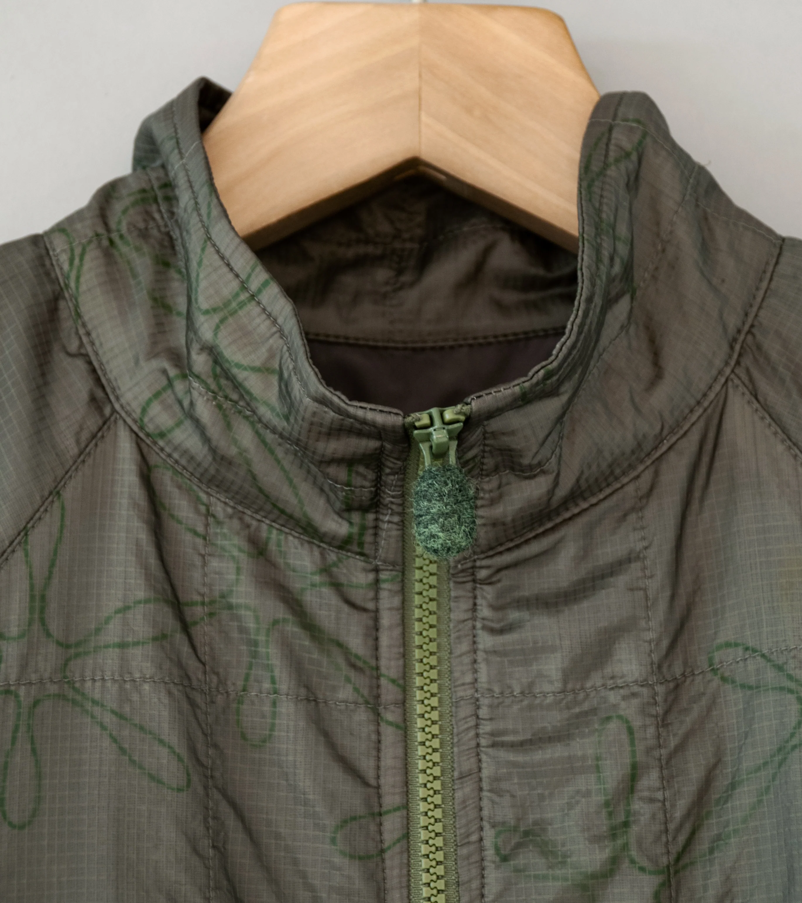 Sturla 'Grid Zip Up' (Grape Leaf White Grass Green Ripstop Nylon) - Image 5
