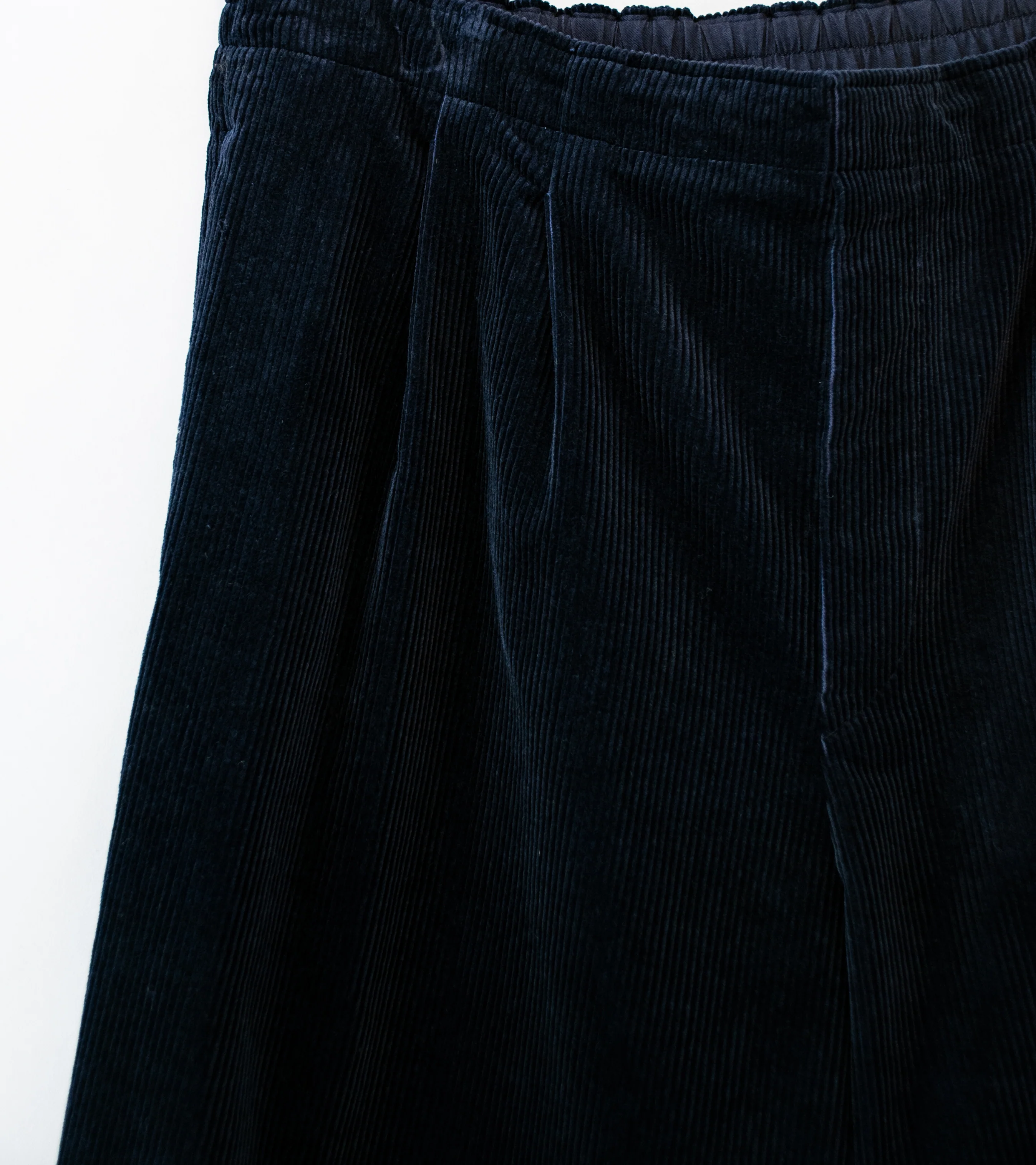 YLÈVE 'Organic Cotton Wale Corduroy Trousers' (Navy) - Image 2
