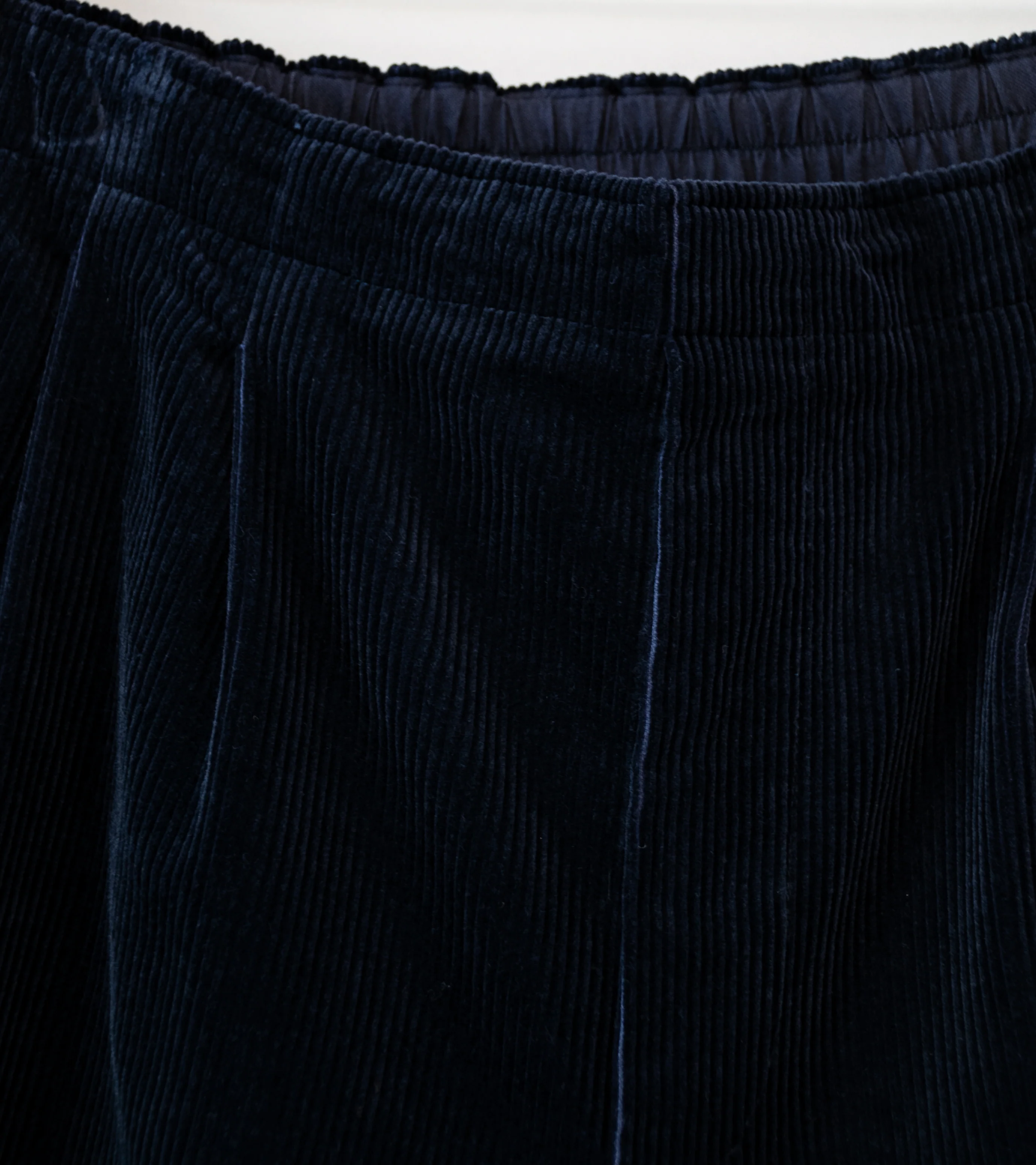 YLÈVE 'Organic Cotton Wale Corduroy Trousers' (Navy) - Image 3