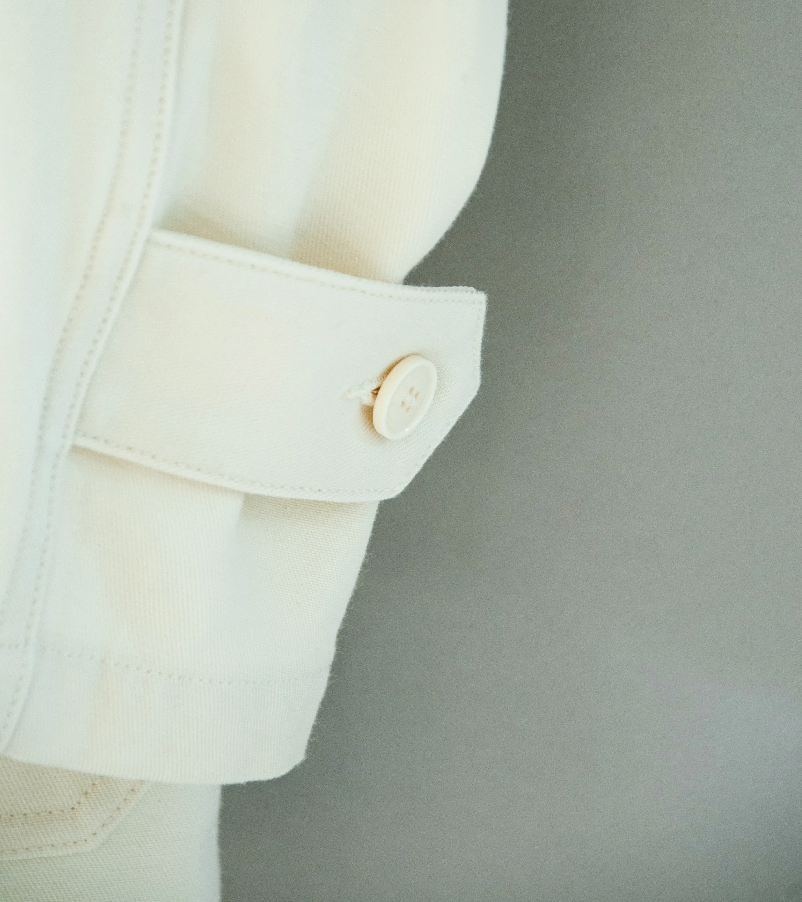 YLÈVE 'Viscose Cotton Coverall Jacket' (Ecru) - Image 5