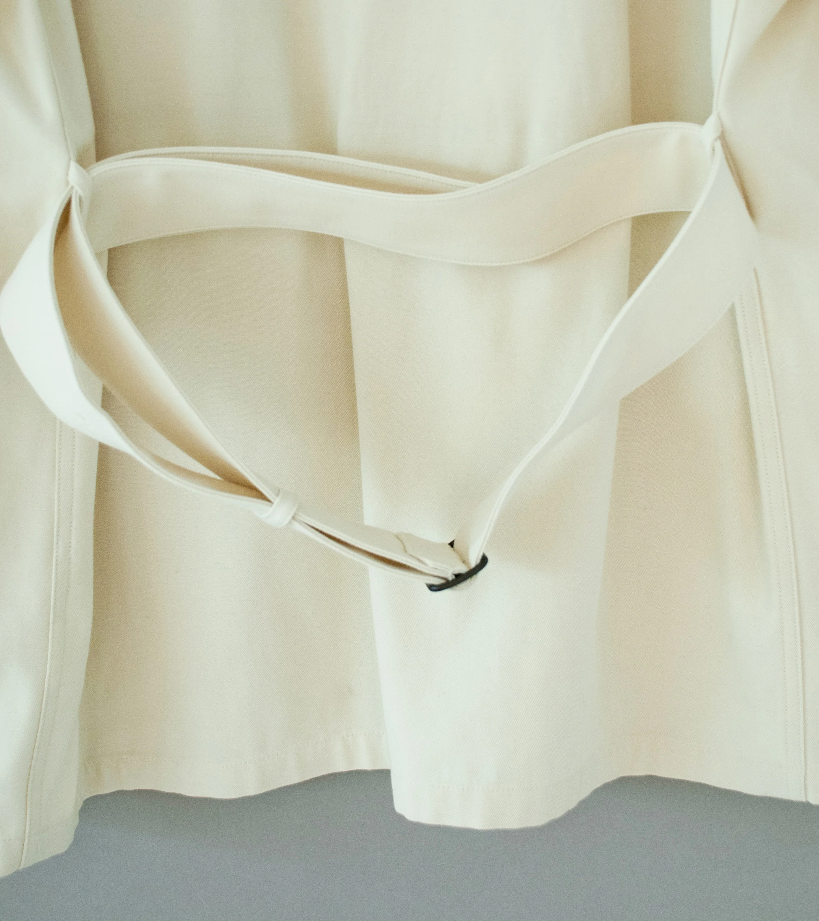 YLÈVE 'Viscose Cotton Coverall Jacket' (Ecru) - Image 8
