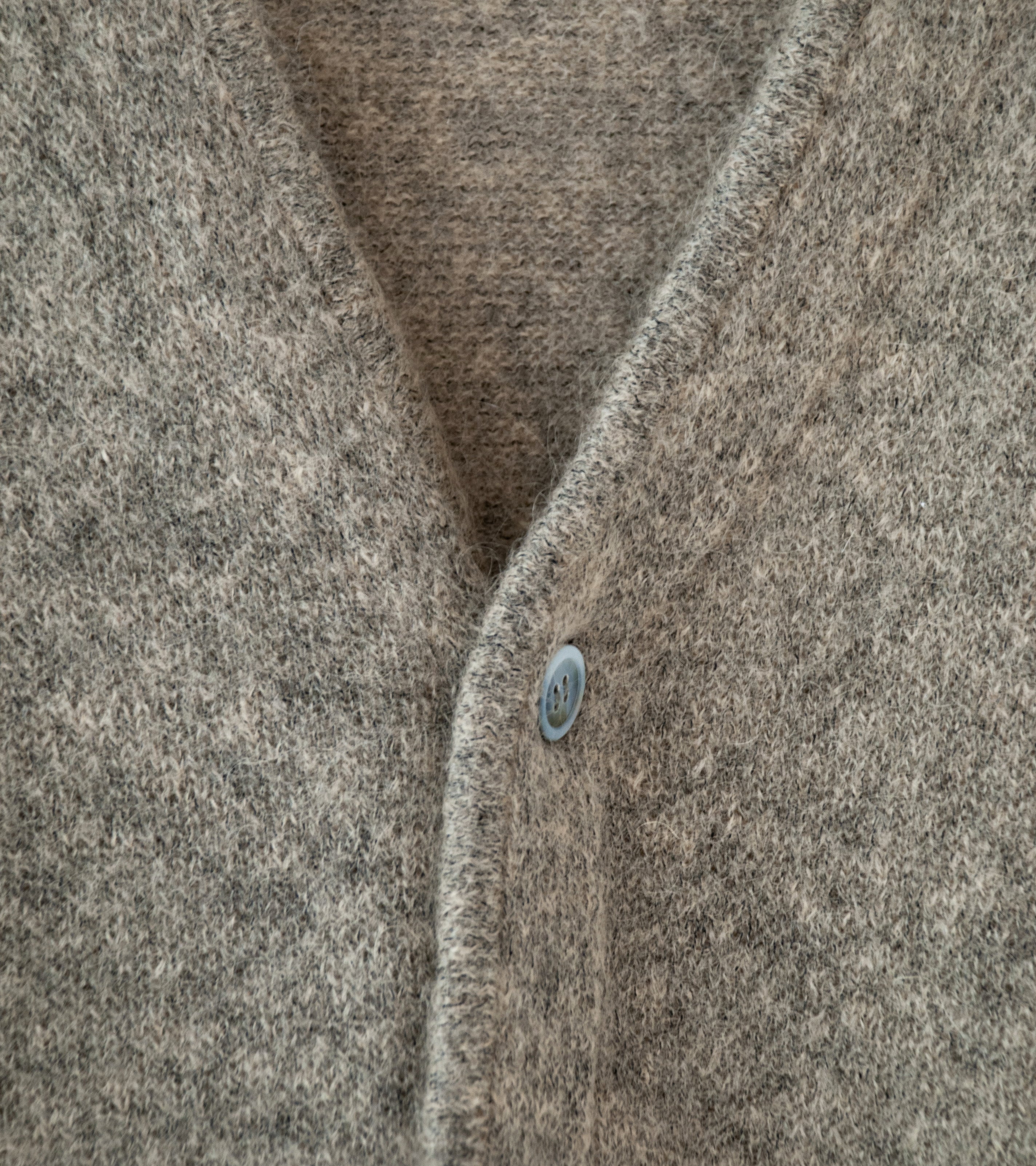Yonetomi 'Shaggy Mohair Cardigan' (Beige) - Image 5
