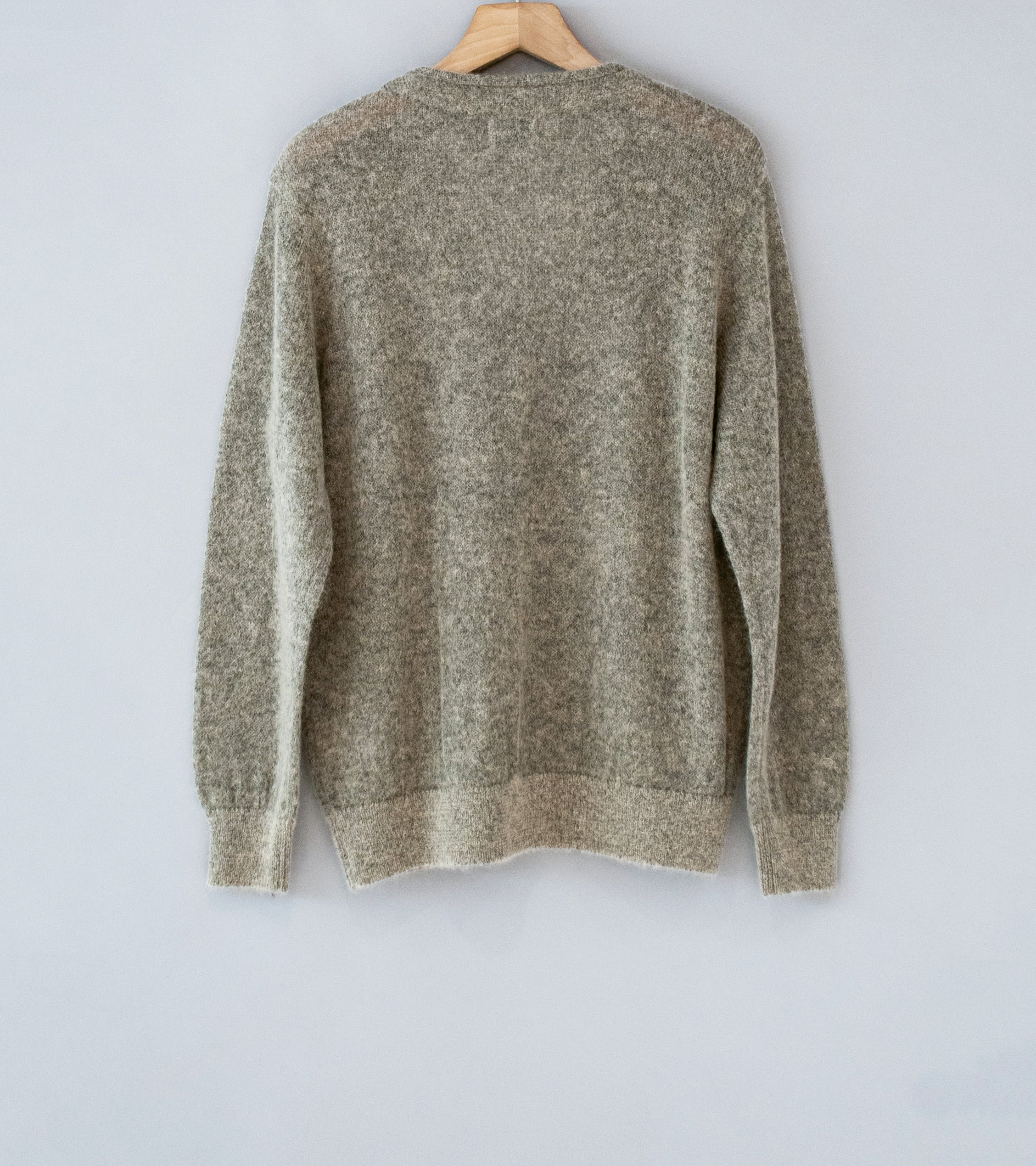 Yonetomi 'Shaggy Mohair Cardigan' (Beige) - Image 7