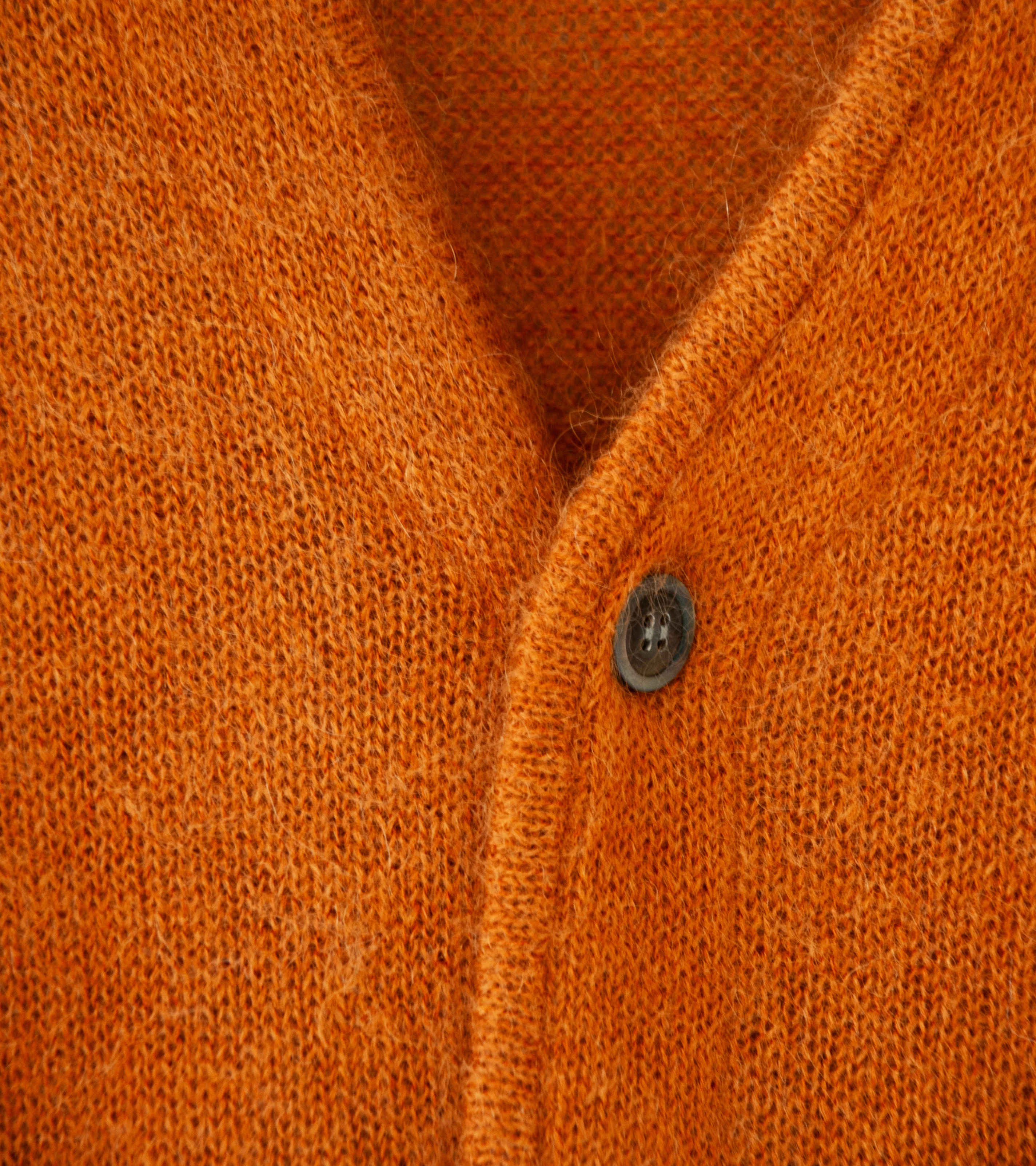 Yonetomi 'Shaggy Mohair Cardigan' (Terracotta) - Image 5